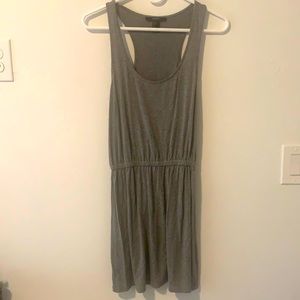 Grey mid thigh dress , cotton w elastic waistband
